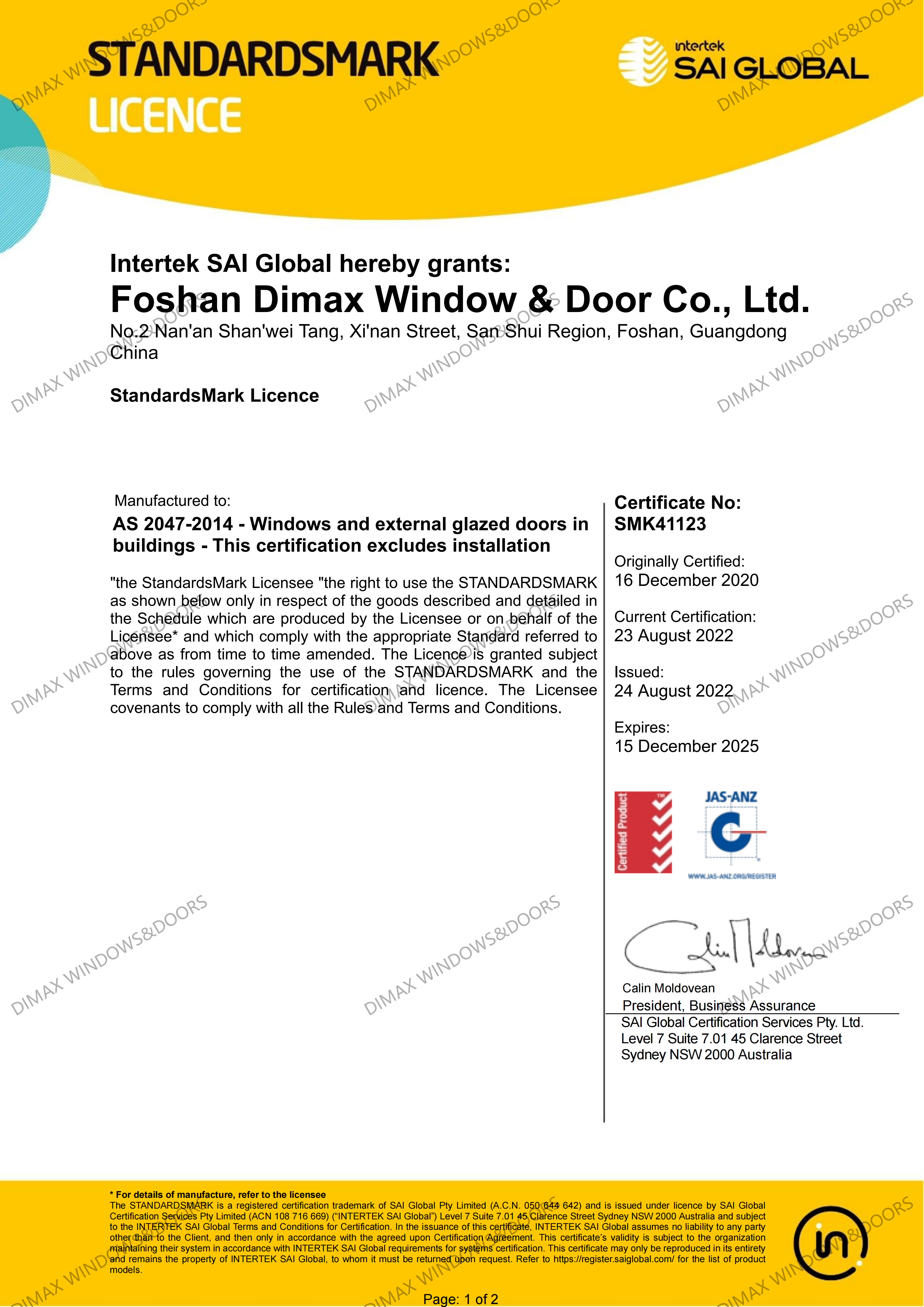 Certification 1